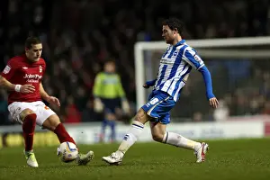 Nottingham Forest - 15-12-2012 Prints: Wayne Bridge in Action: Brighton & Hove Albion vs Nottingham Forest