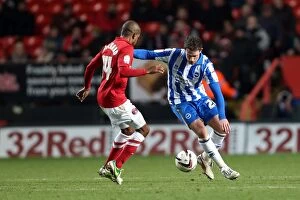 Images Dated 8th December 2012: Wayne Bridge in action during Charlton Athletic v Brighton & Hove Albion, Npower Championship
