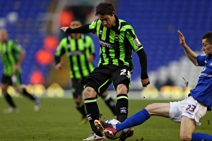 Birmingham City - 19-01-2013 Prints: Wayne Bridge in Intense Battle: Birmingham City vs