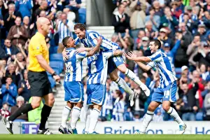 Barnsley - 25-08-2012 Prints: Wayne Bridge Scores the Winning Goal: Brighton & Hove Albion vs Barnsley (August 25, 2012)