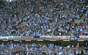 Prints of Brighton And Hove Albion Crowd Shots: Crowd Shots (Withdean Era) Crowd Shot Prints: Withdean Era: A Sea of Seagulls - Brighton & Hove Albion Crowd Shots