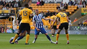 Jostles For Position Prints: Wolverhampton Wanderers vs. Brighton and Hove Albion: A Premier League Battle at Molineux Stadium (30APR22)