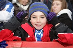 Crowd Shots (Withdean Era) Collection: A young fan at Exeter City, January 2011